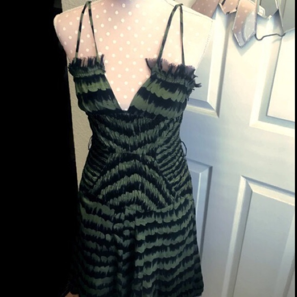 L.A.M.B smocked double strap dress size 4